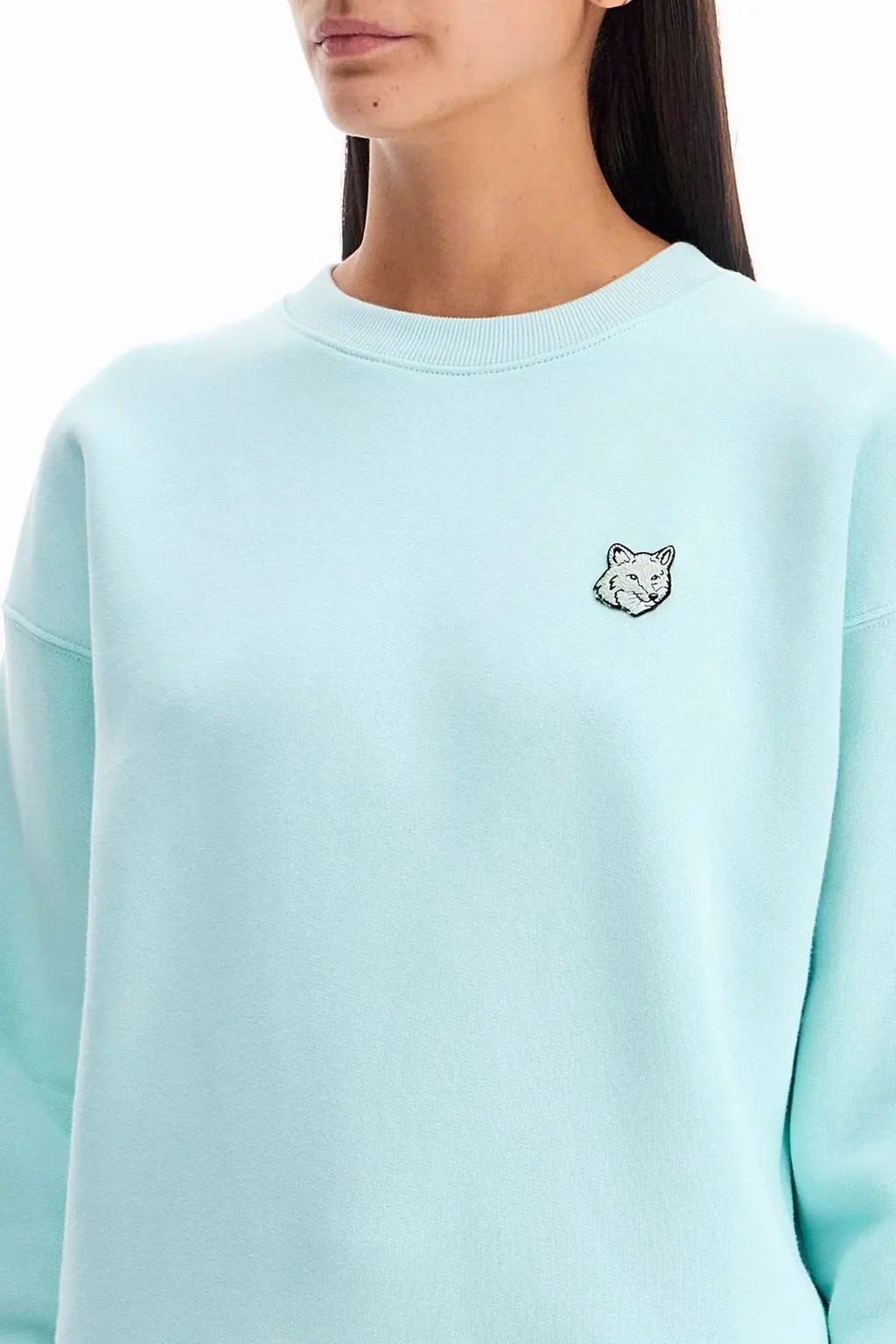 Bold Fox Head Patch Crewneck Sweatshirt