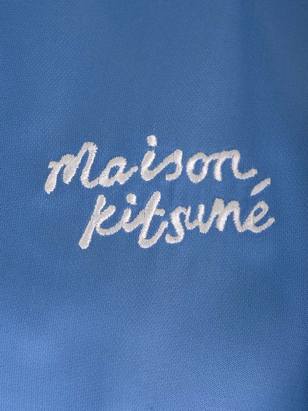 Teddy Logo Embroidered Satin Bomber Jacket