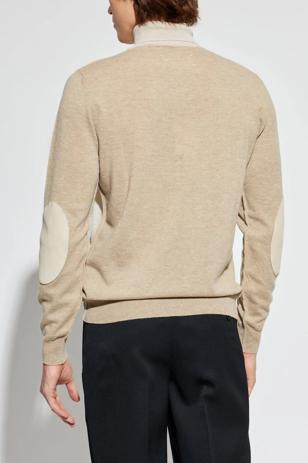 Two-Toned Turtleneck Knitted Jumper