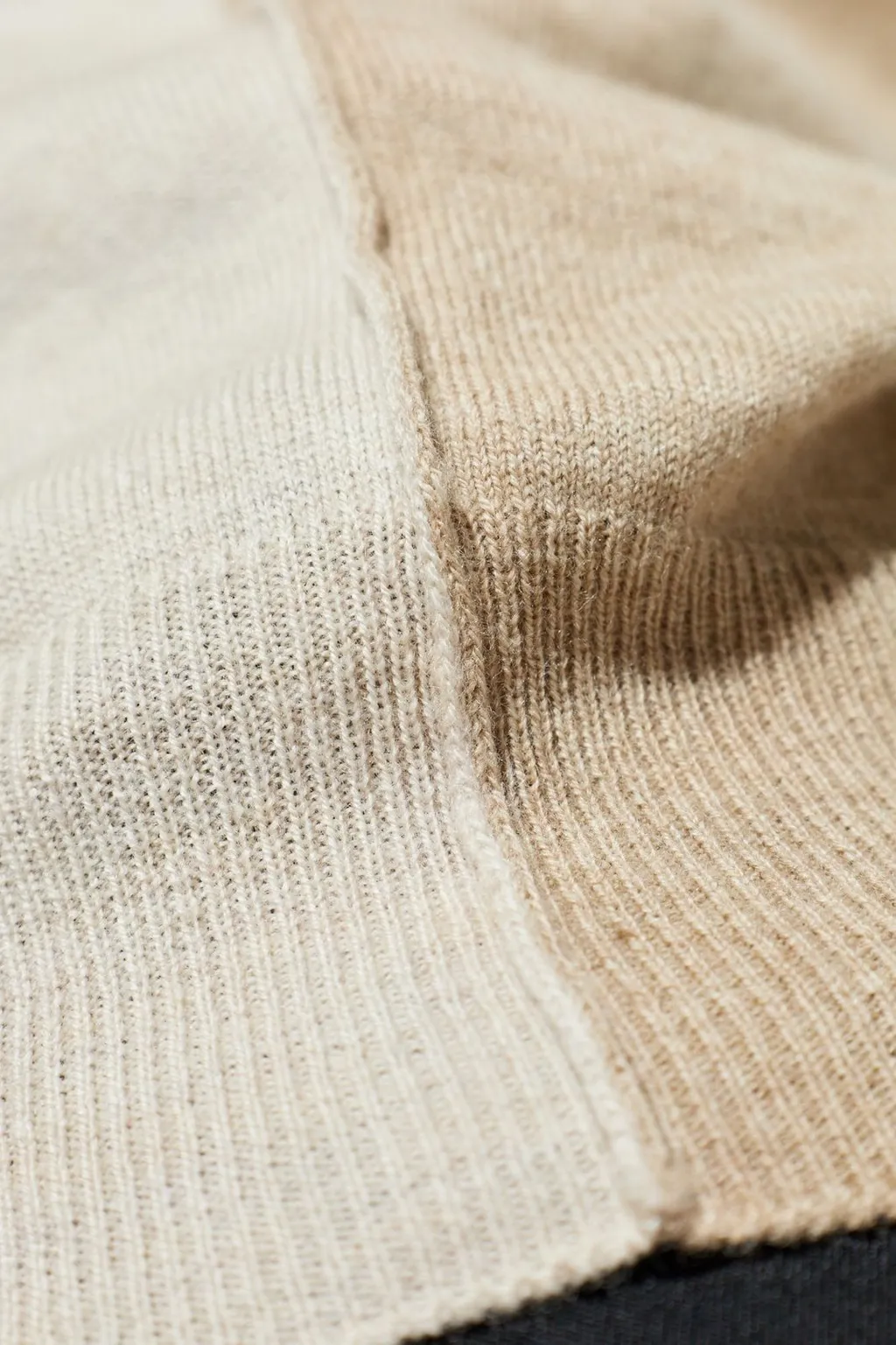 Two-Toned Turtleneck Knitted Jumper