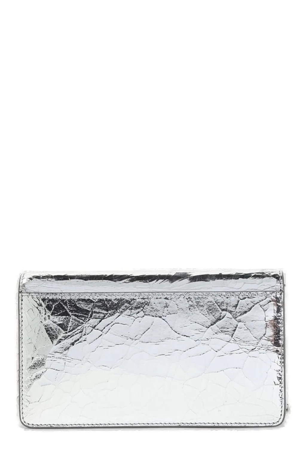 Textured Foldover Chain Wallet