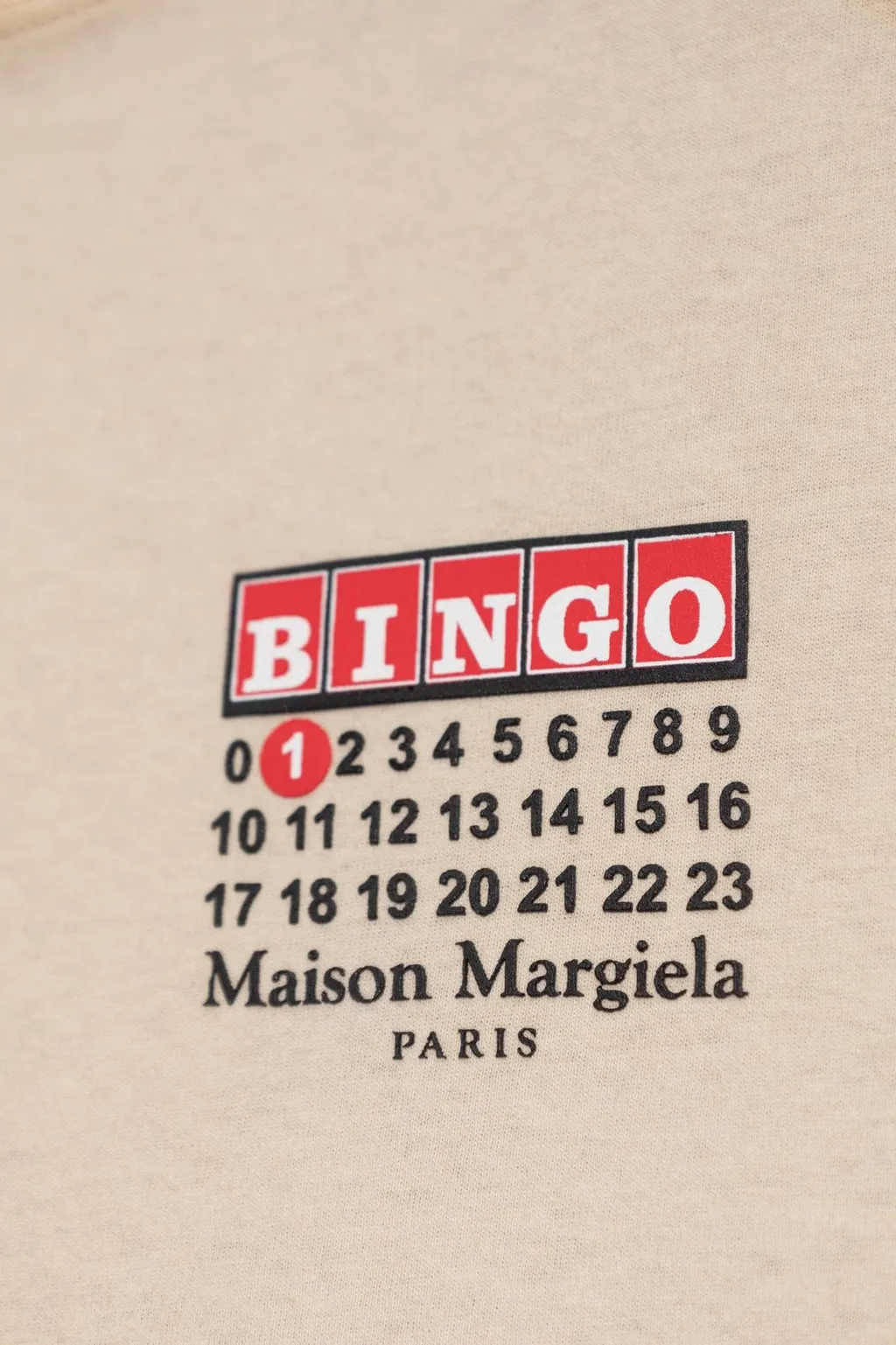 Numbers-Printed Crewneck T-Shirt
