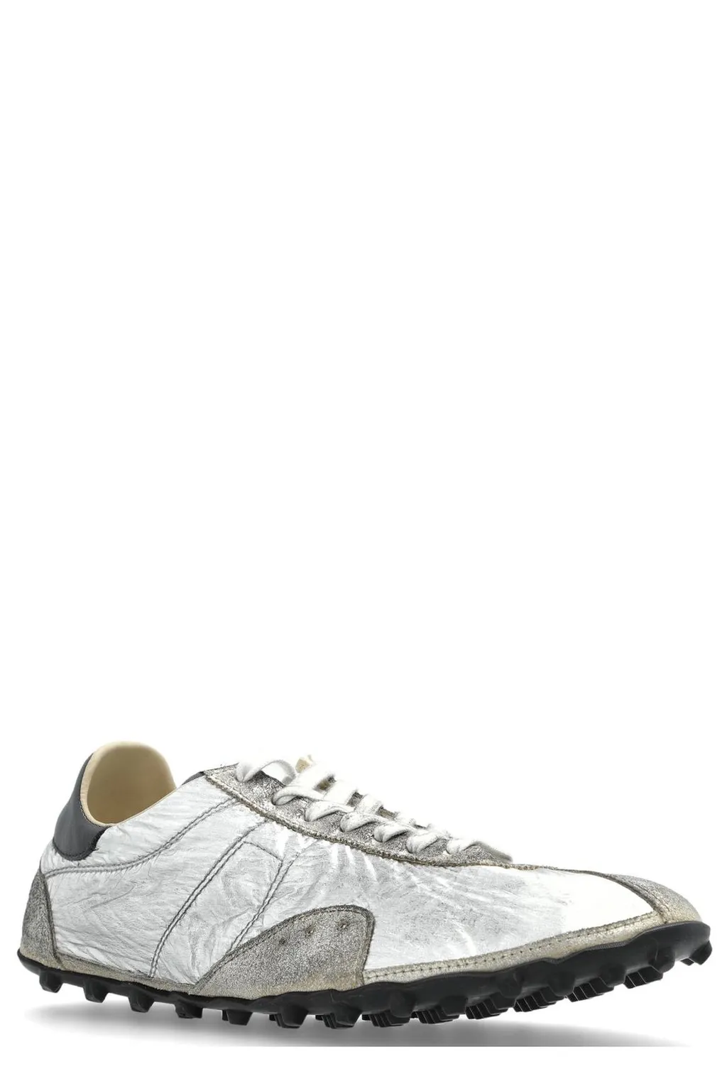 Metallic Lace-Up Sneakers
