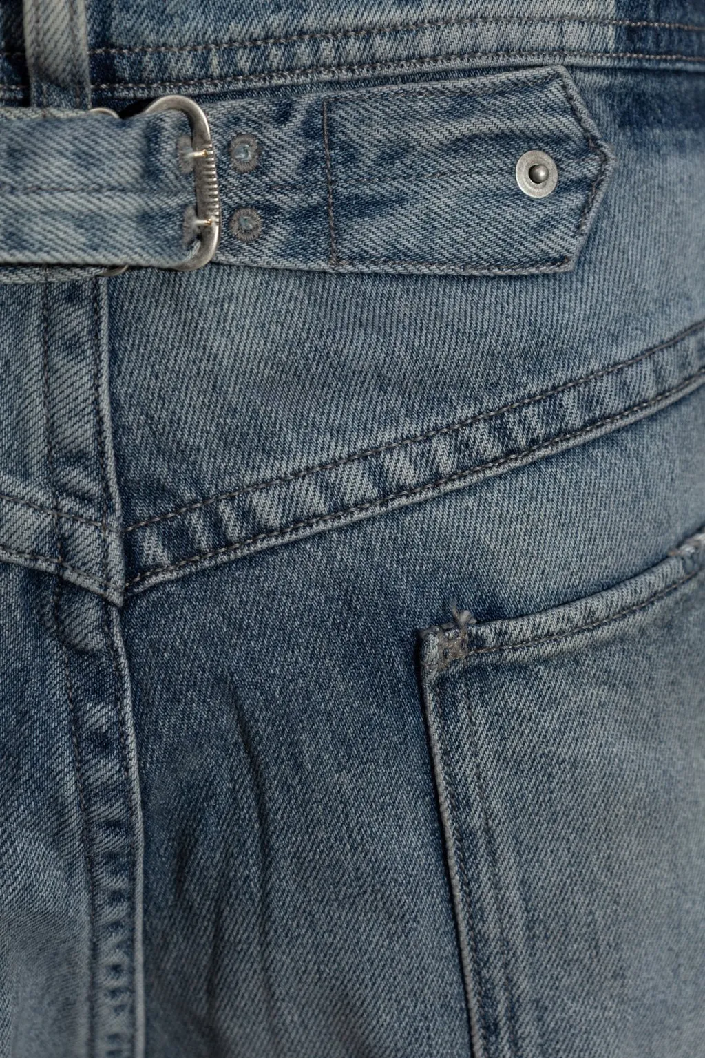 High-Waist Distressed Jeans