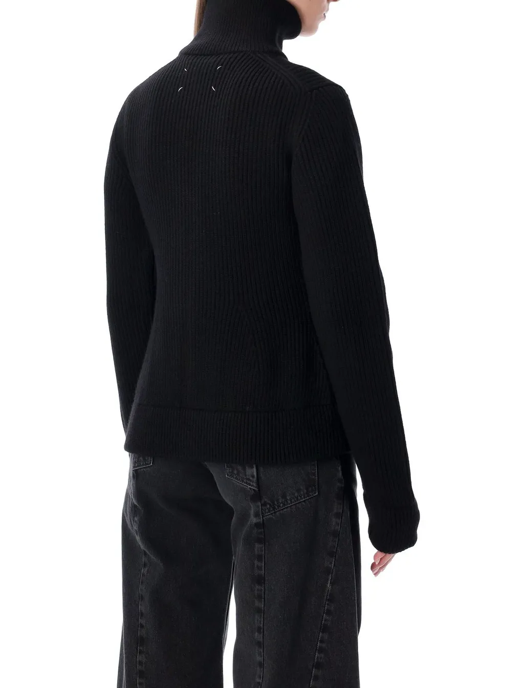 Zip-Up Ribbed Cardigan