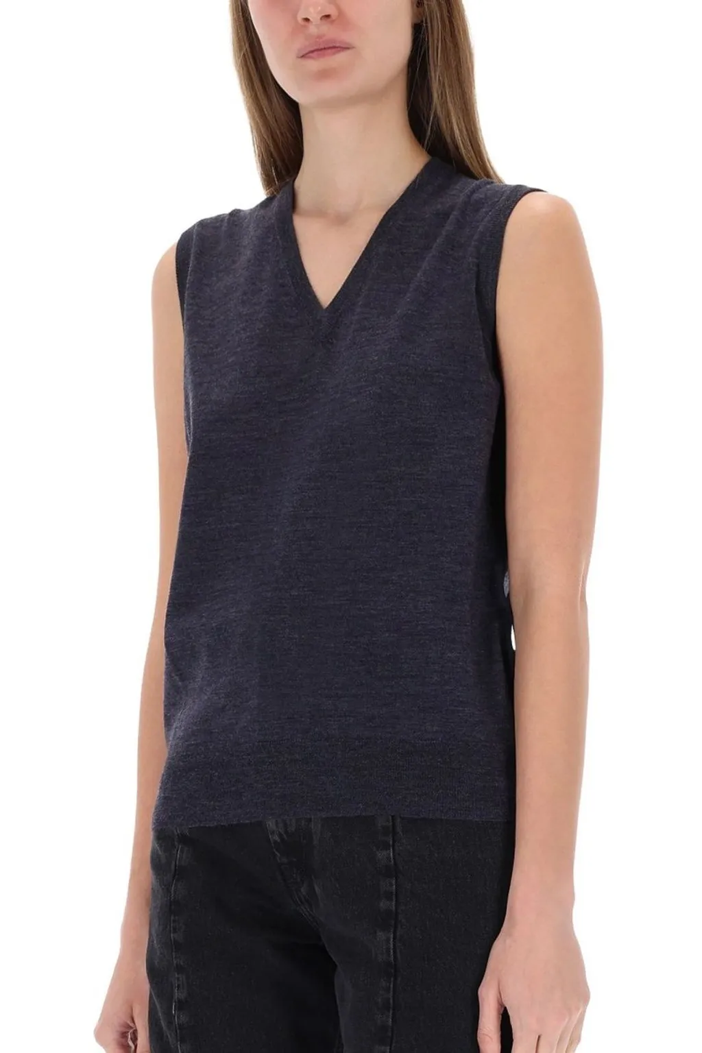 V-Neck Knitted Vest