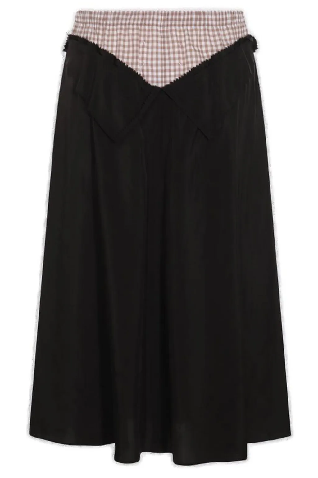 Panelled Pleated Midi Skirt