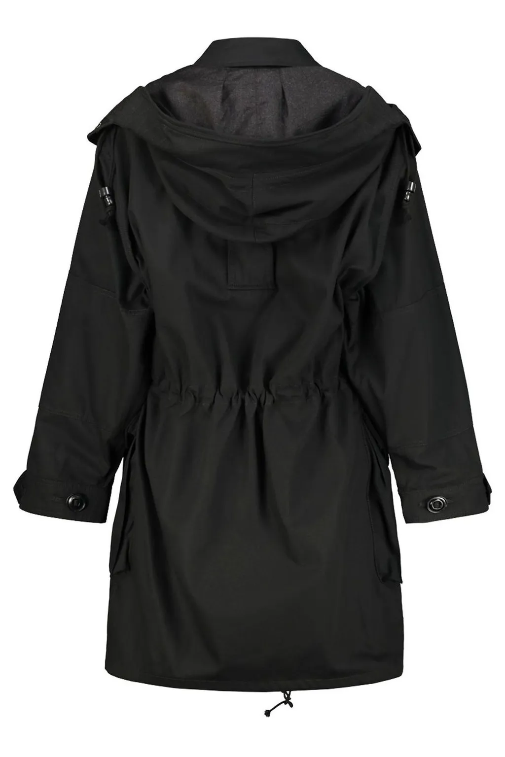 Buttoned Hooded Jacket