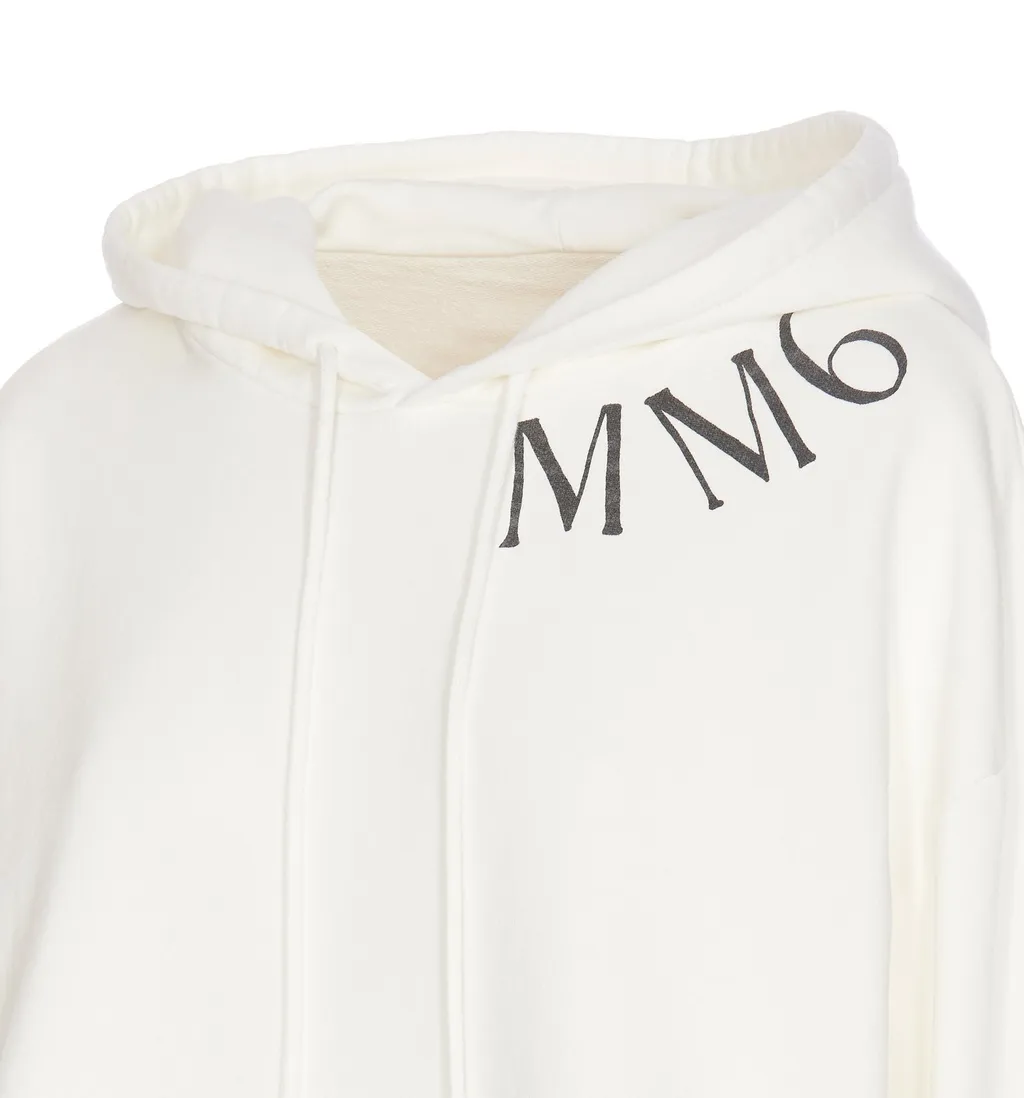 Logo-Printed Drop Shoulder Hoodie