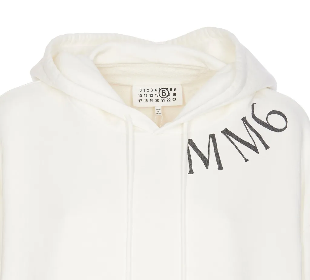 Logo-Printed Drop Shoulder Hoodie
