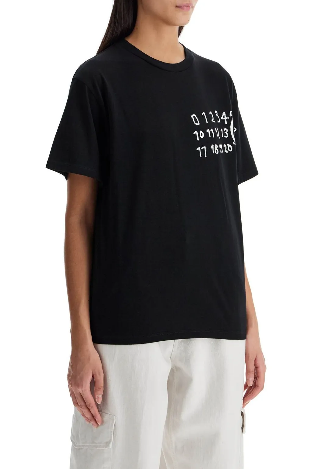 Number Printed Crewneck T-Shirt