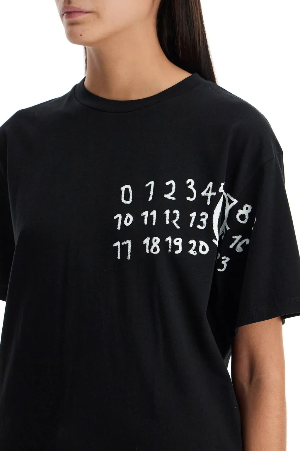 Number Printed Crewneck T-Shirt