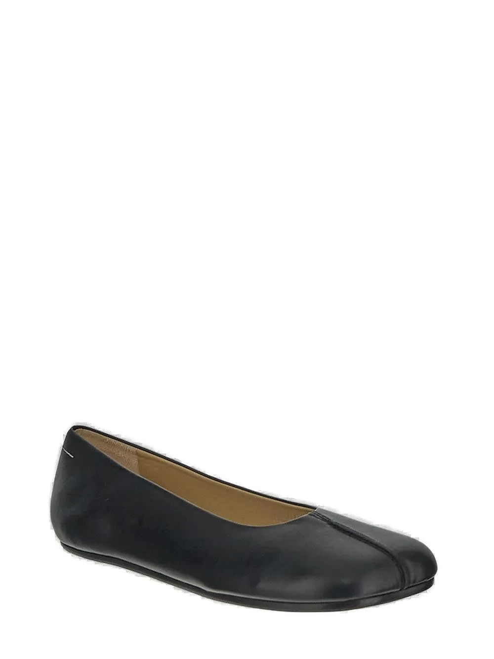 Stitch-Out Asymmetric Toe Ballerina Shoes
