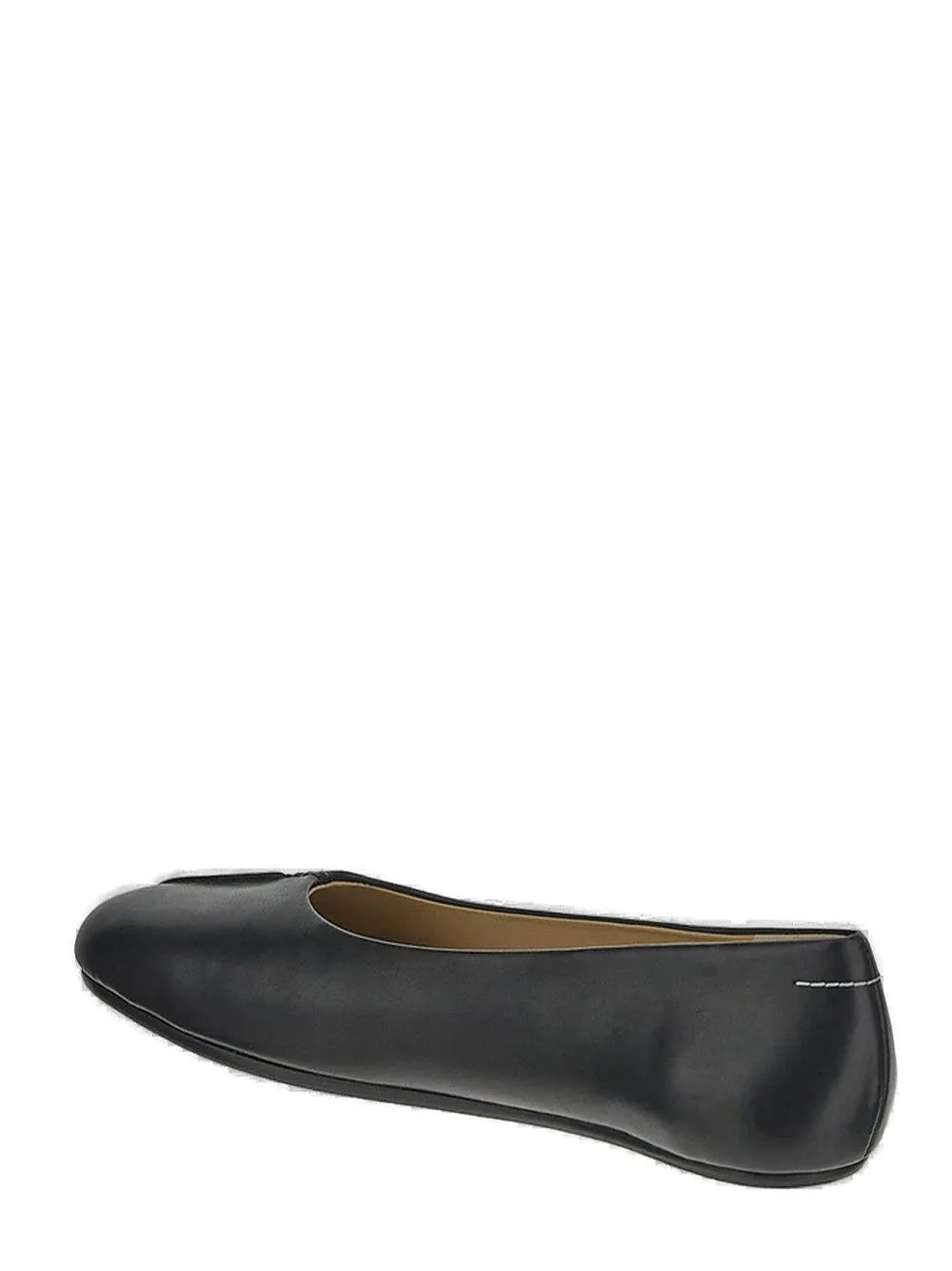 Stitch-Out Asymmetric Toe Ballerina Shoes