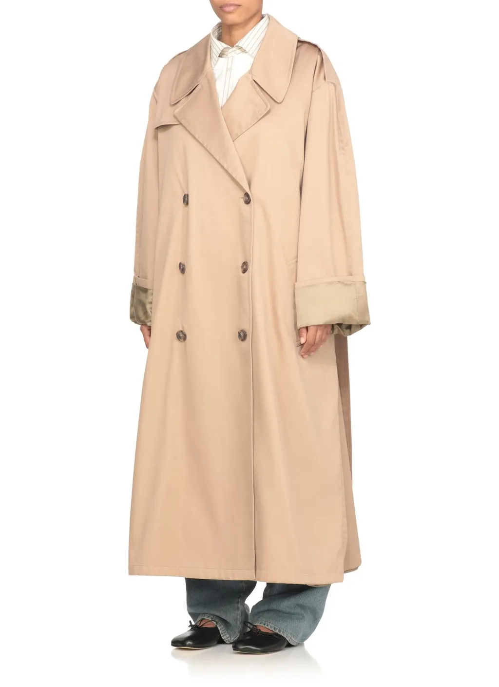 Double-Breasted Oversized Trench Coat