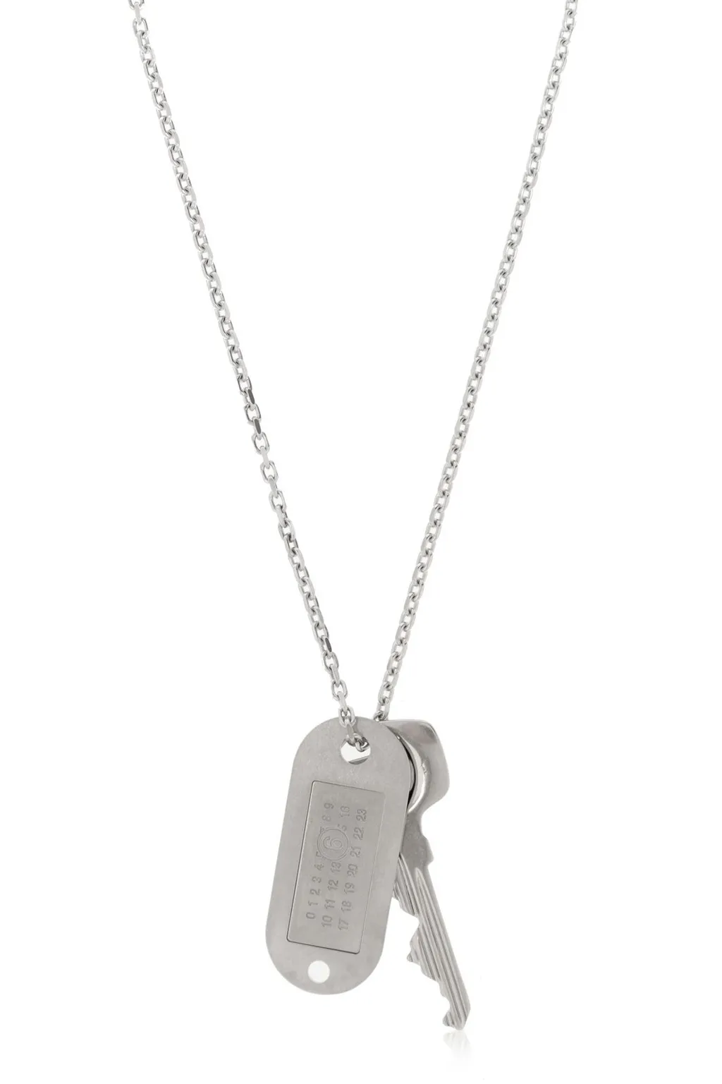 Key-Charm Logo Plaque Necklace