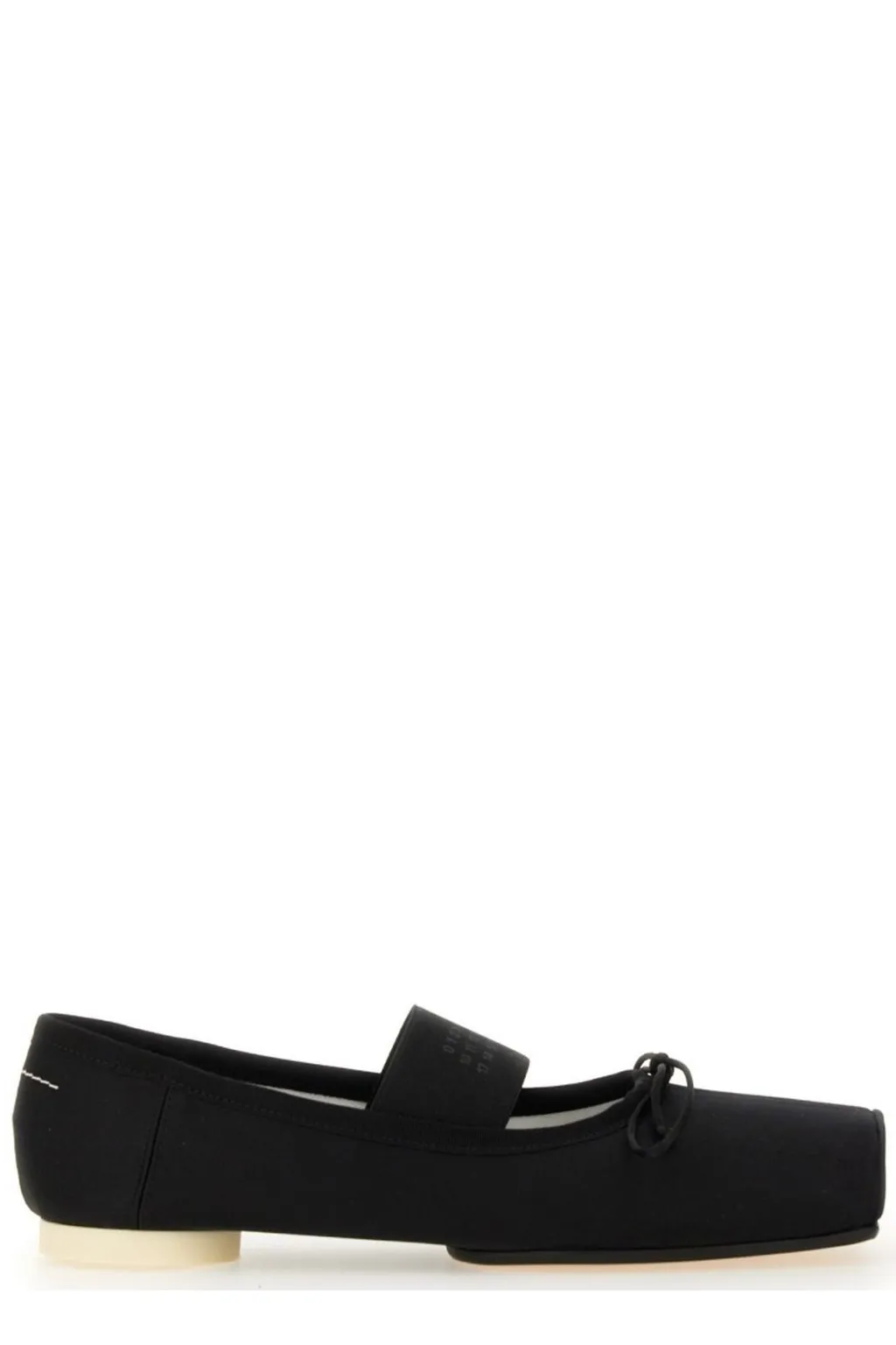 Anatomic Numbers-Motif Square-Toe Ballerina Shoes