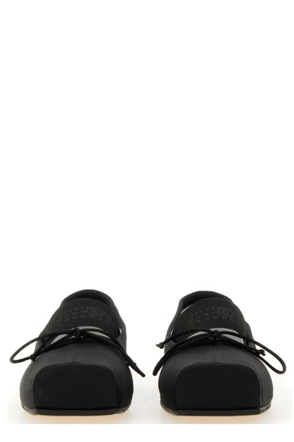 Anatomic Numbers-Motif Square-Toe Ballerina Shoes