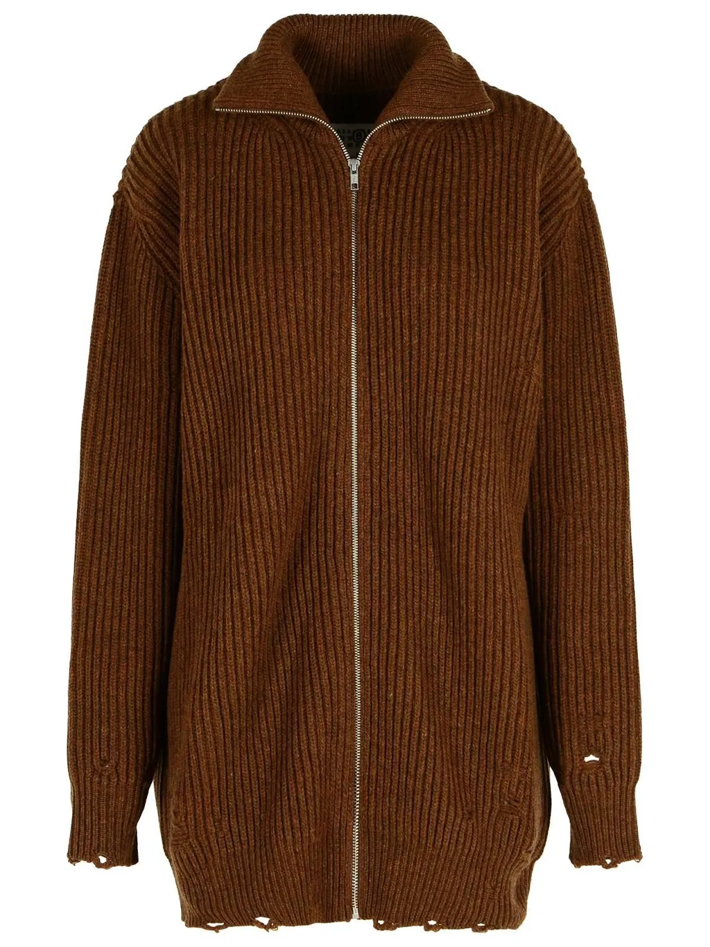 High Neck Zip-Up Cardigan
