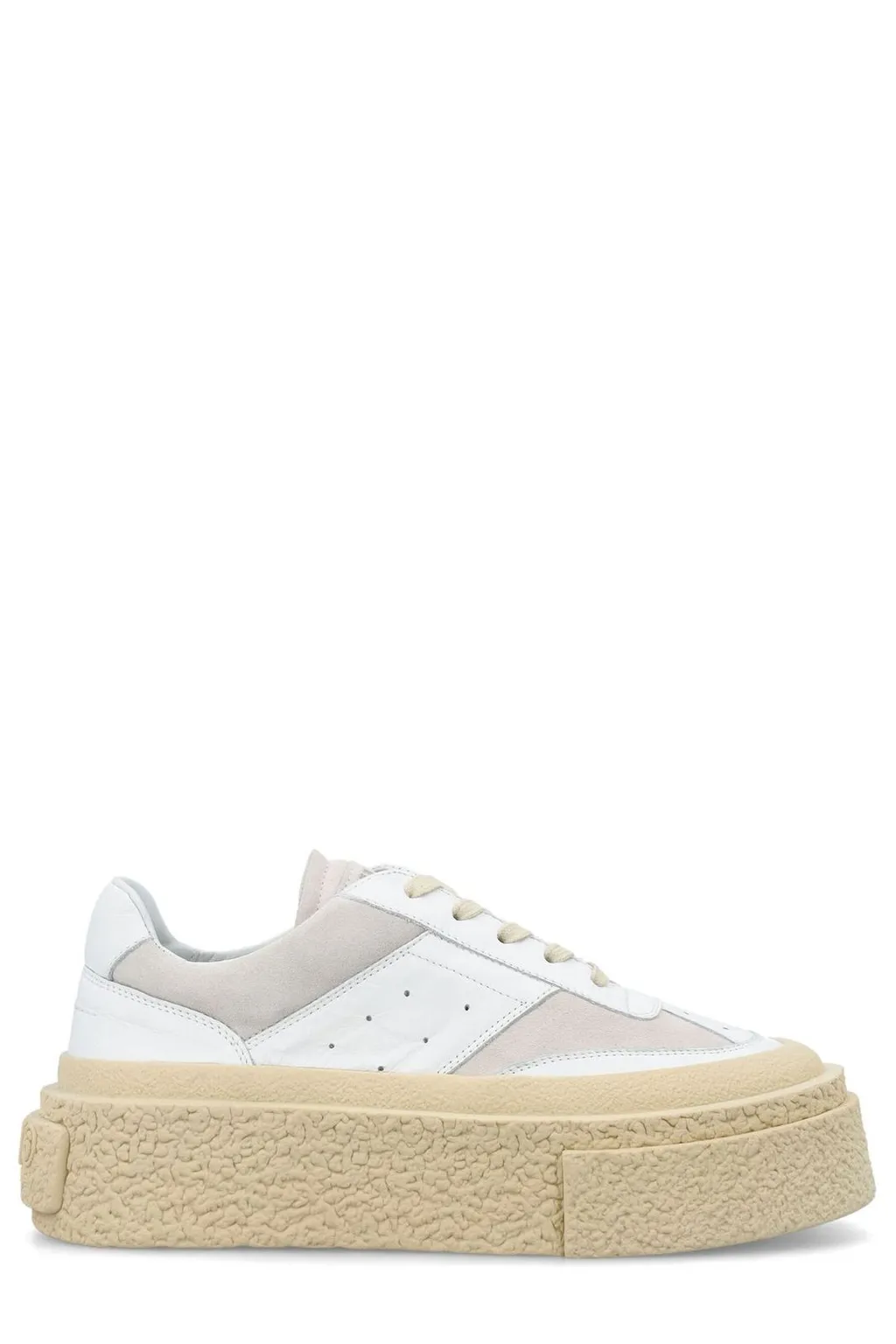 Panelled Lace-Up Sneakers