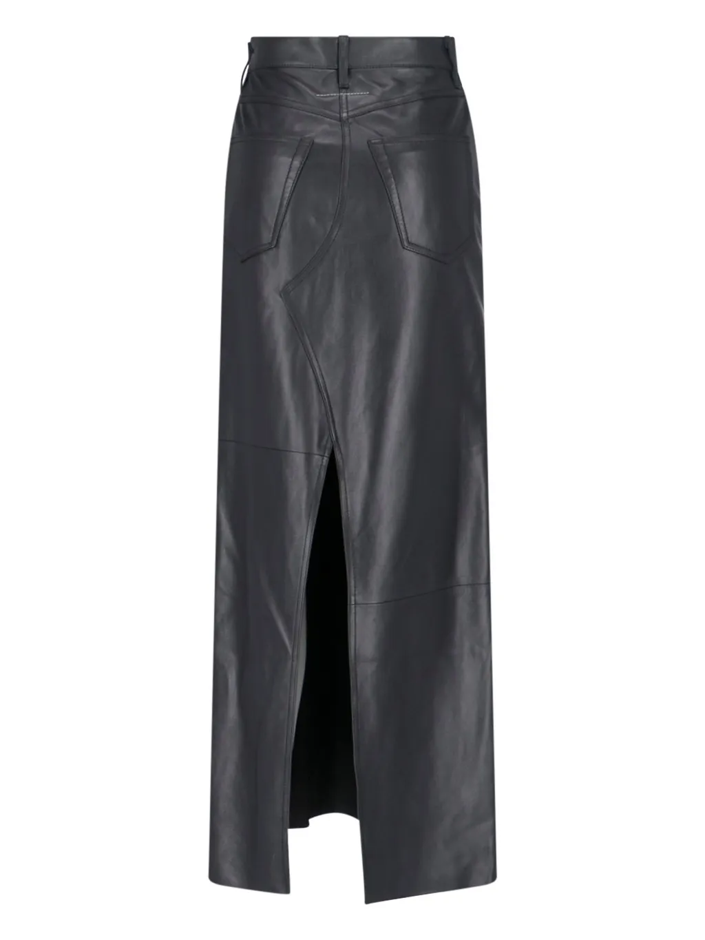 Panelled Leather Maxi Skirt