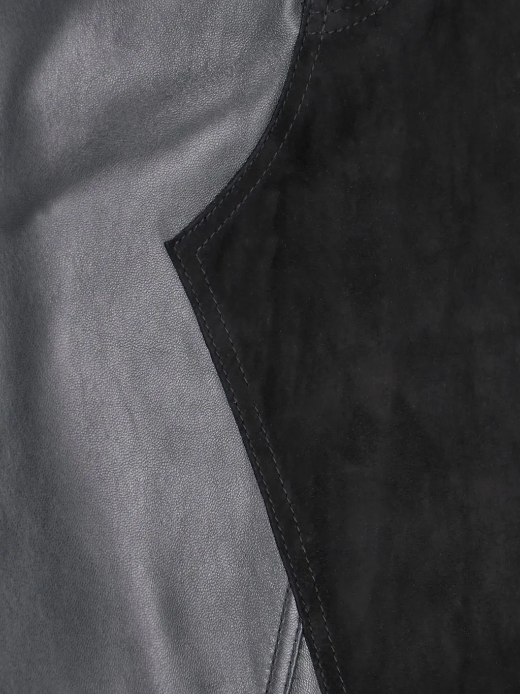 Panelled Leather Maxi Skirt