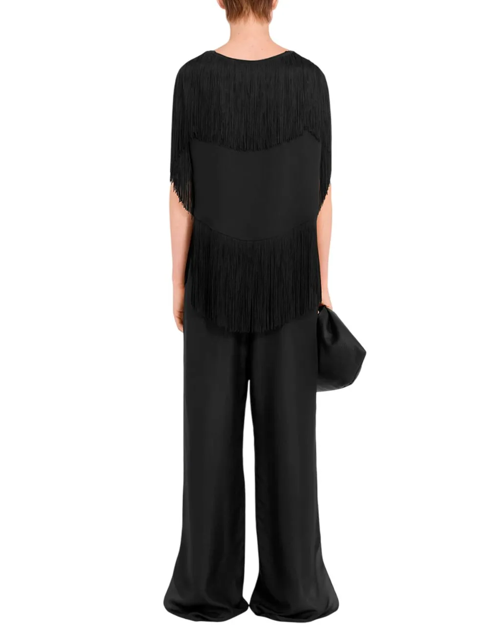 Boat Neck Fringed Top