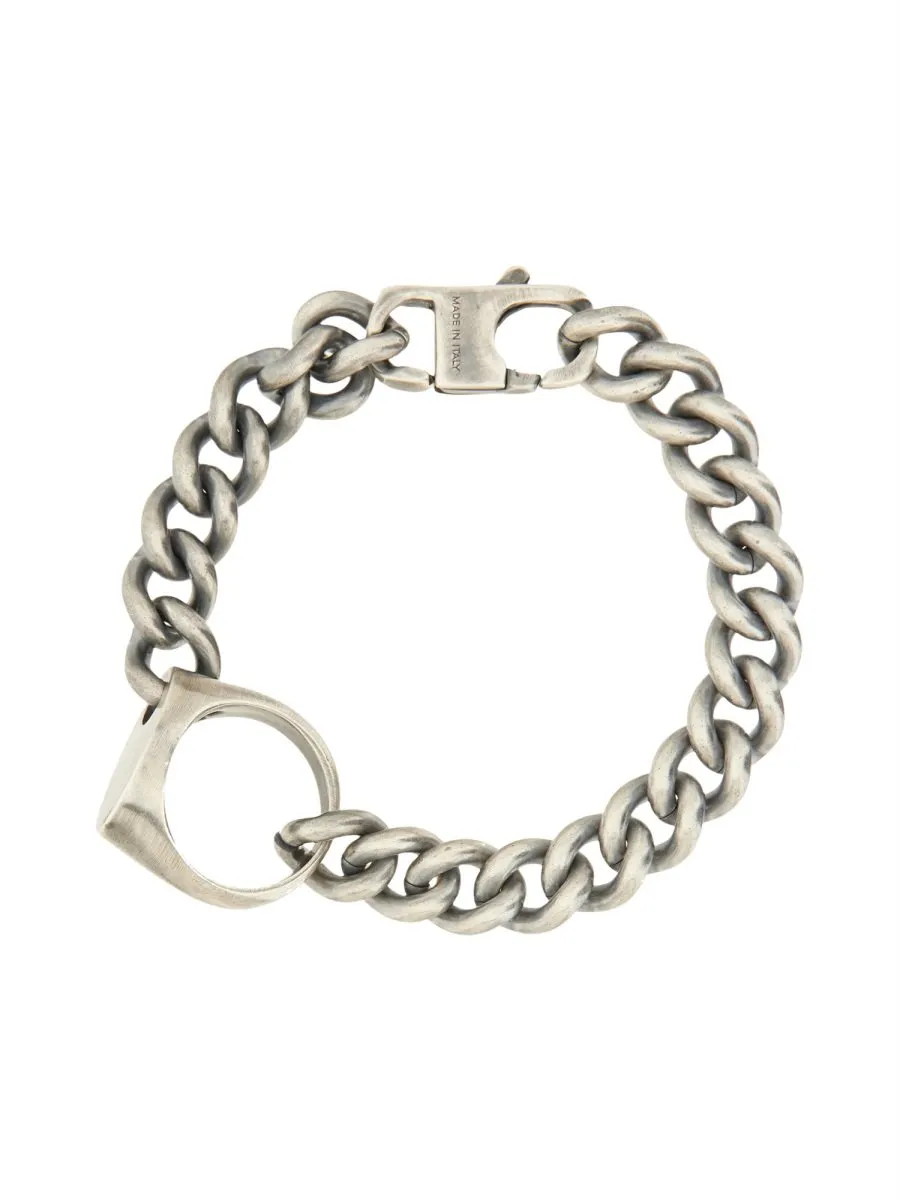Signet Ring-Charm Numeric Bracelet
