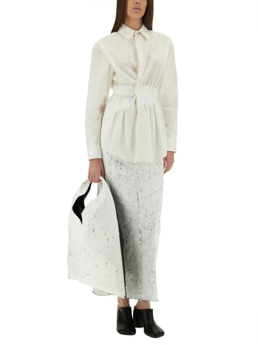 Rear Slit Midi Skirt