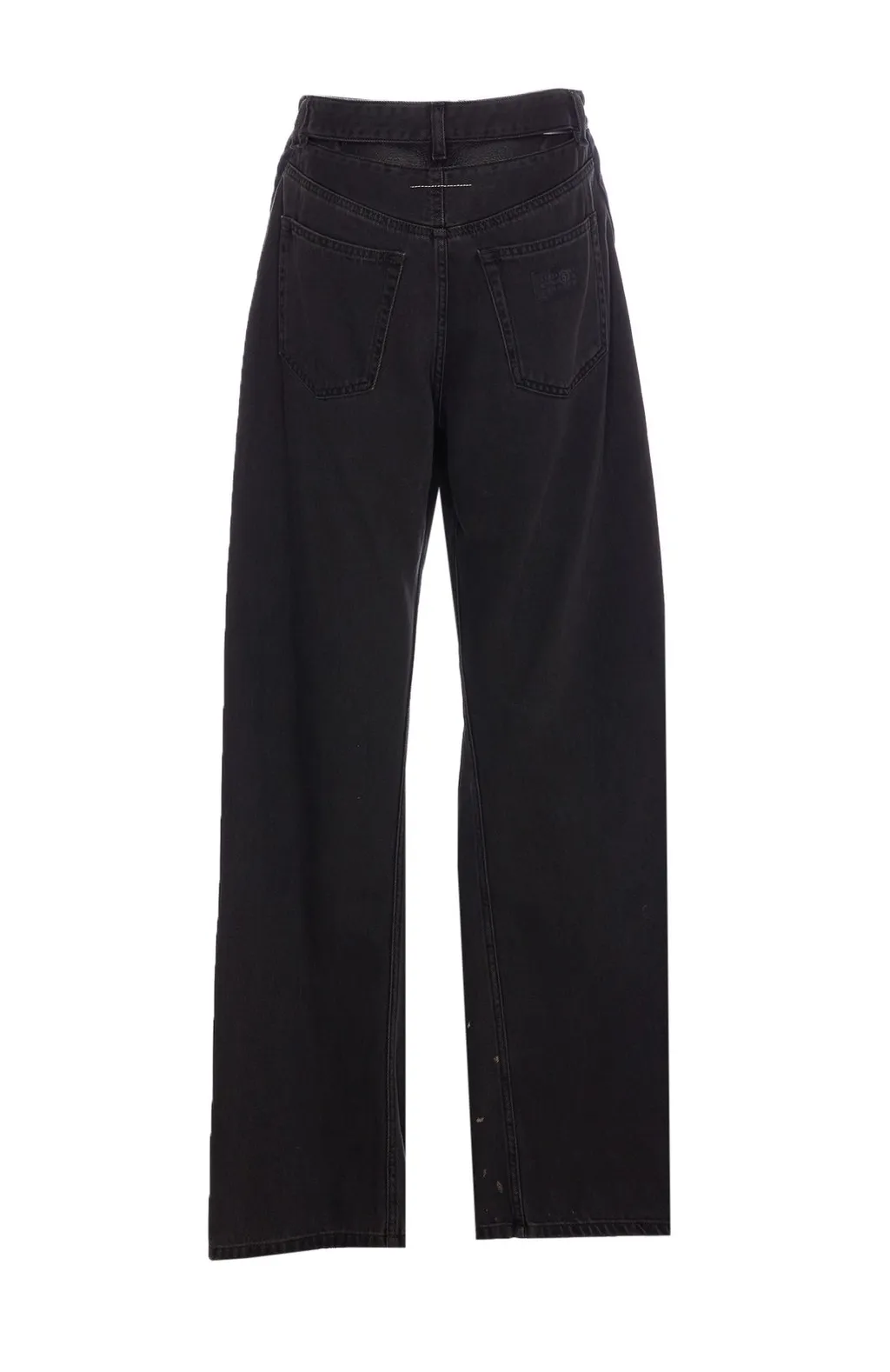 Cut-Out Detailed Straight-Leg Jeans