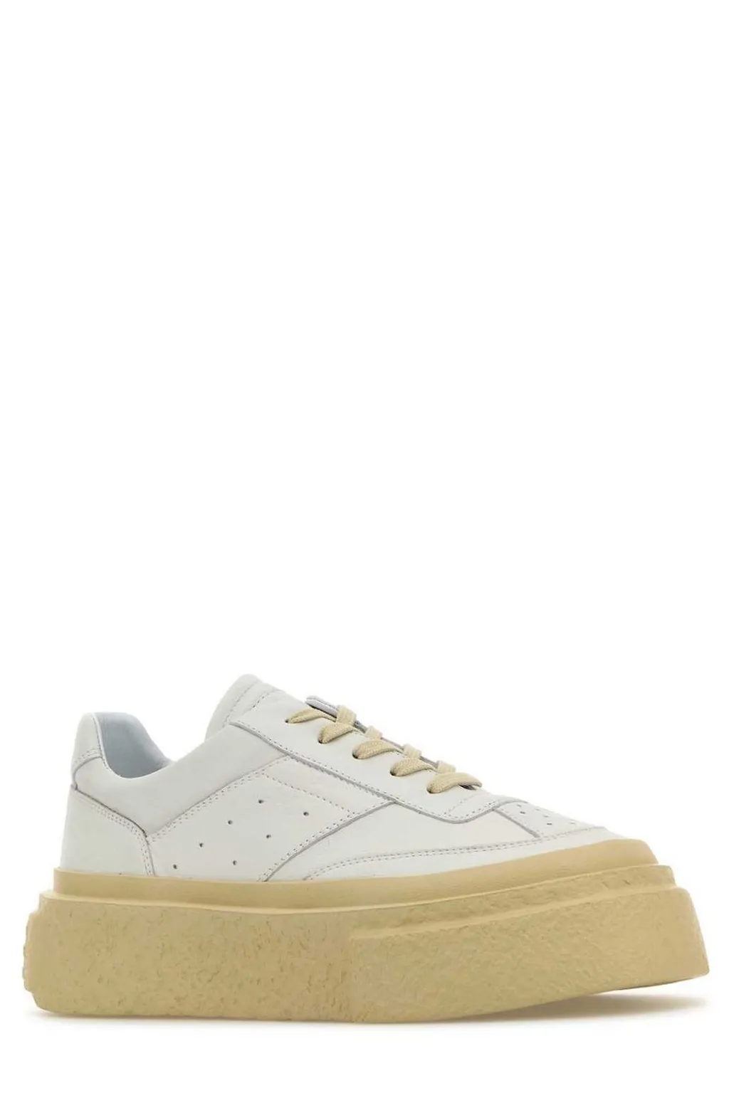 Contrasted-Platform Lace-Up Sneakers