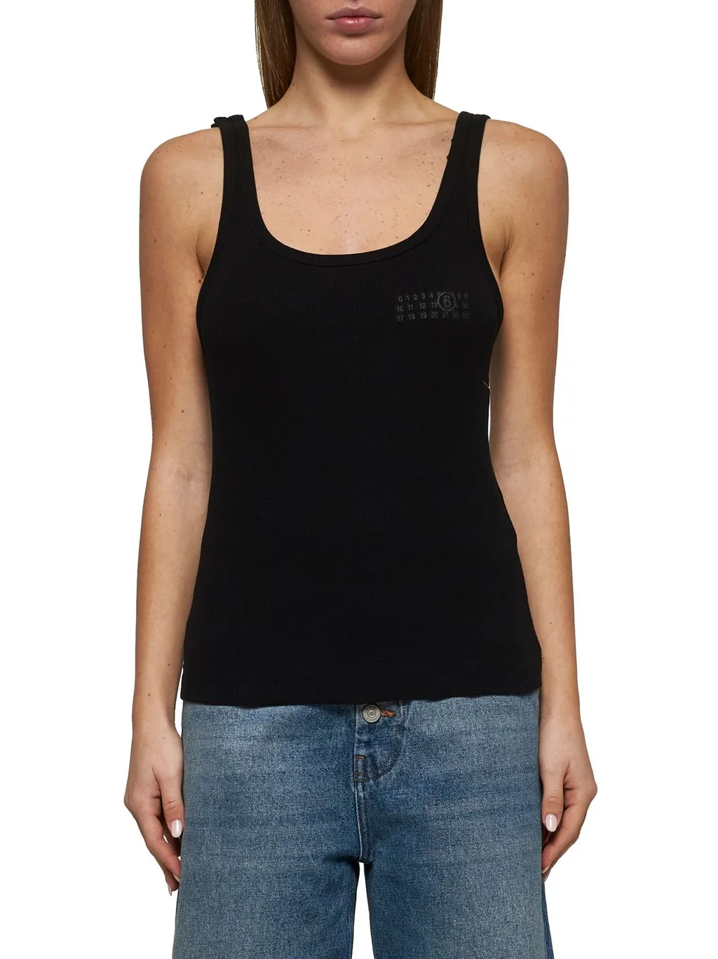 Strap-Detailed Open-Back Tank Top