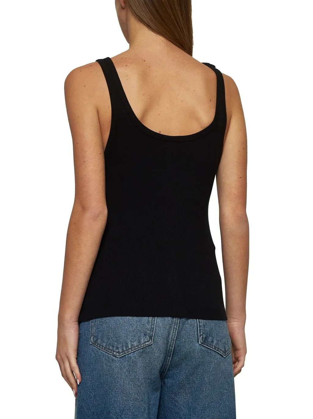 Strap-Detailed Open-Back Tank Top