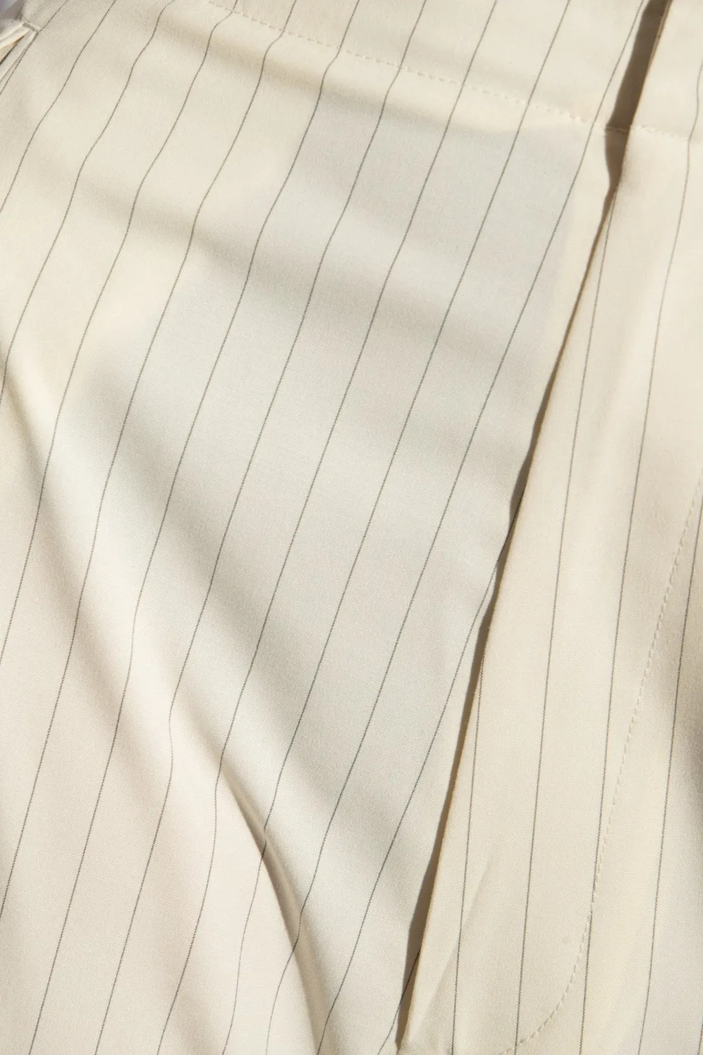 High-Waist Pinstriped Wide-Leg Trousers