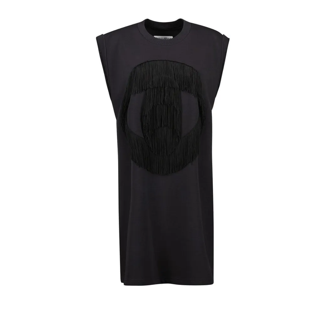 Cap Sleeved Fringed Dress