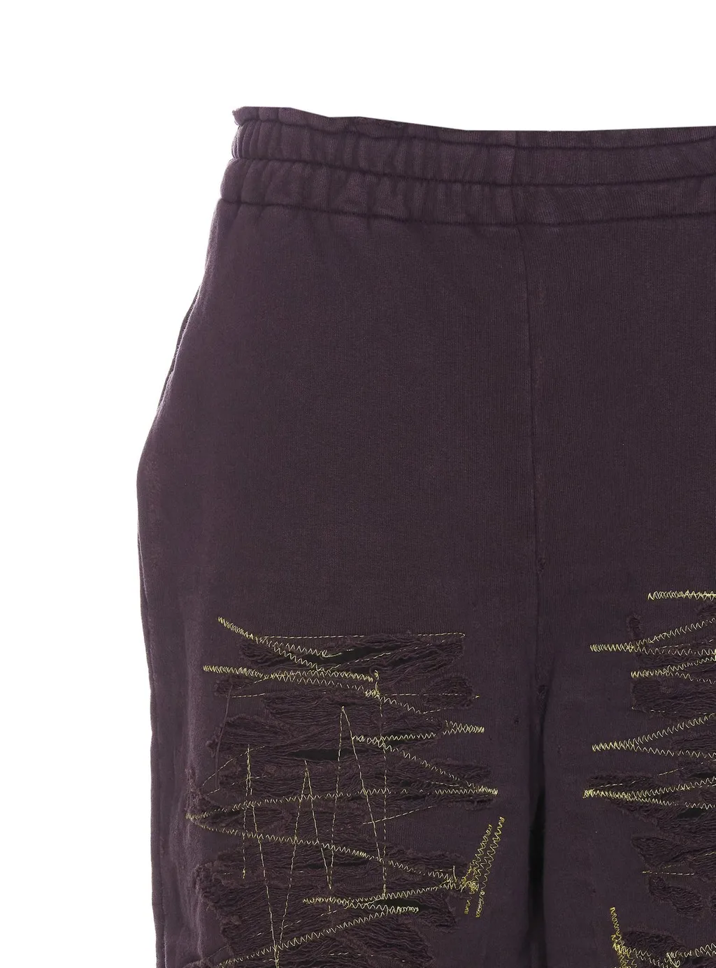 Numbers-Motif Wide-Leg Track Pants