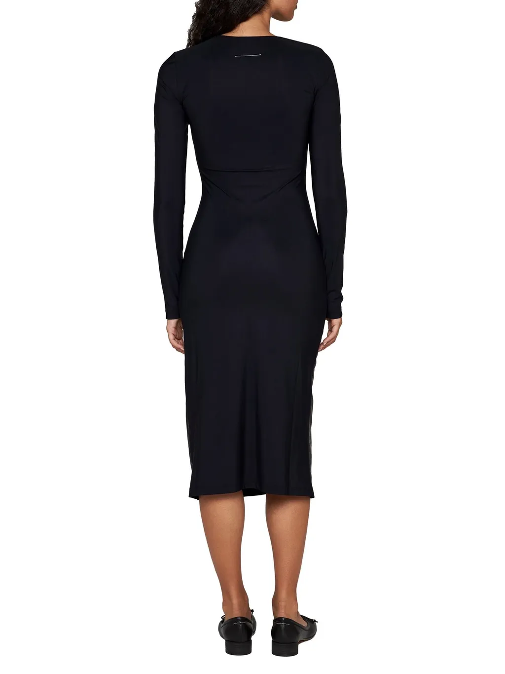Faux Leather Midi Dress