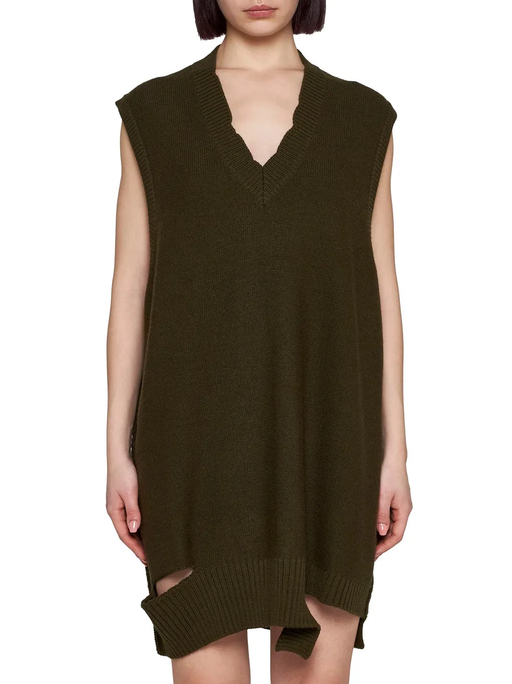 V-Neck Sleeveless Mini Dress