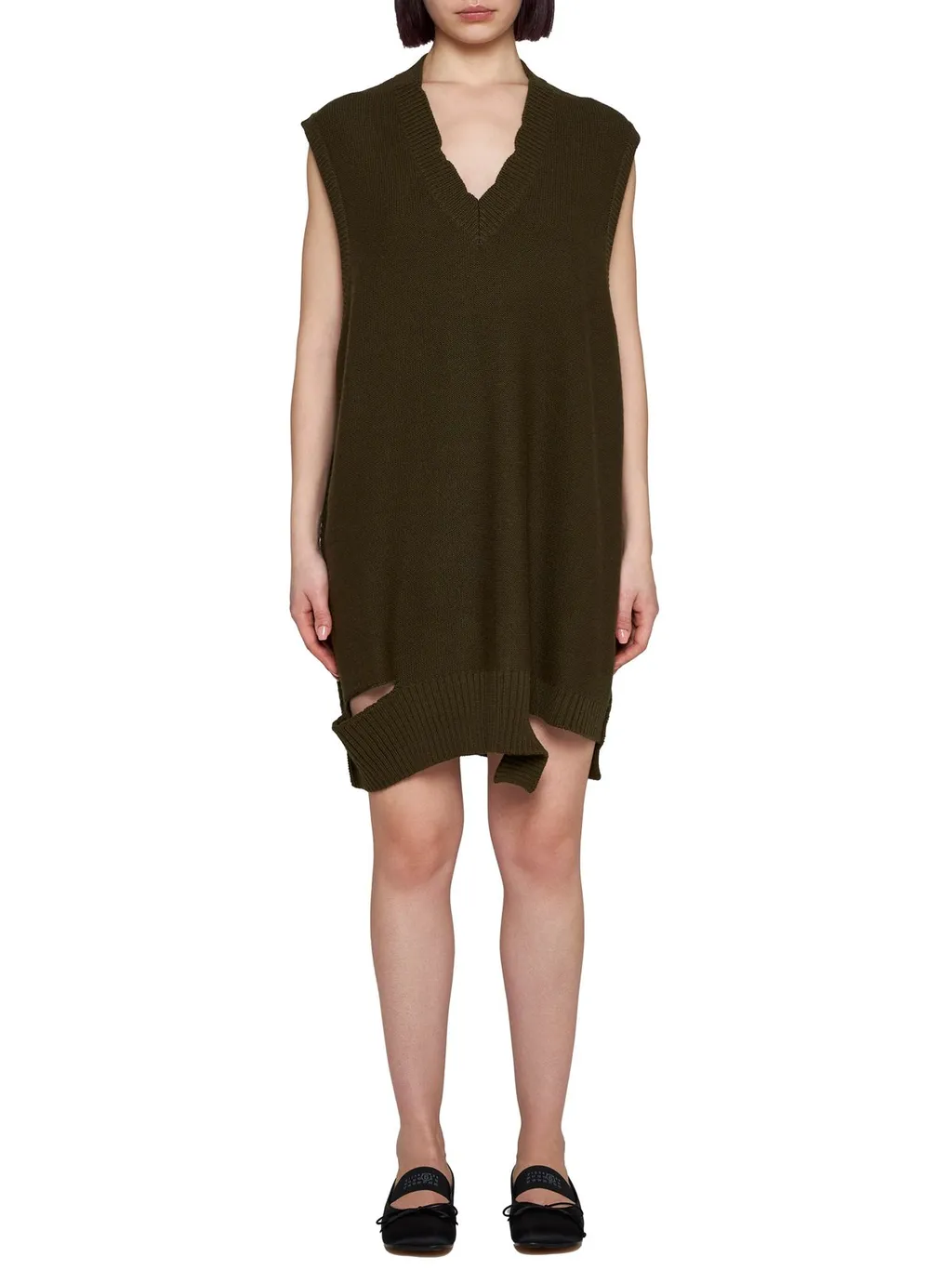 V-Neck Sleeveless Mini Dress