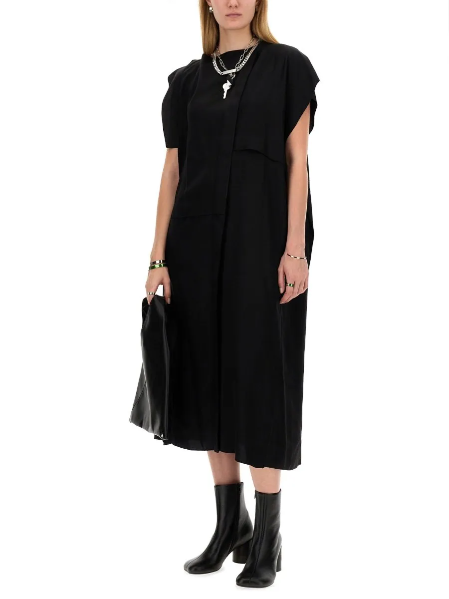 Single-Sleeved Crewneck Maxi Dress