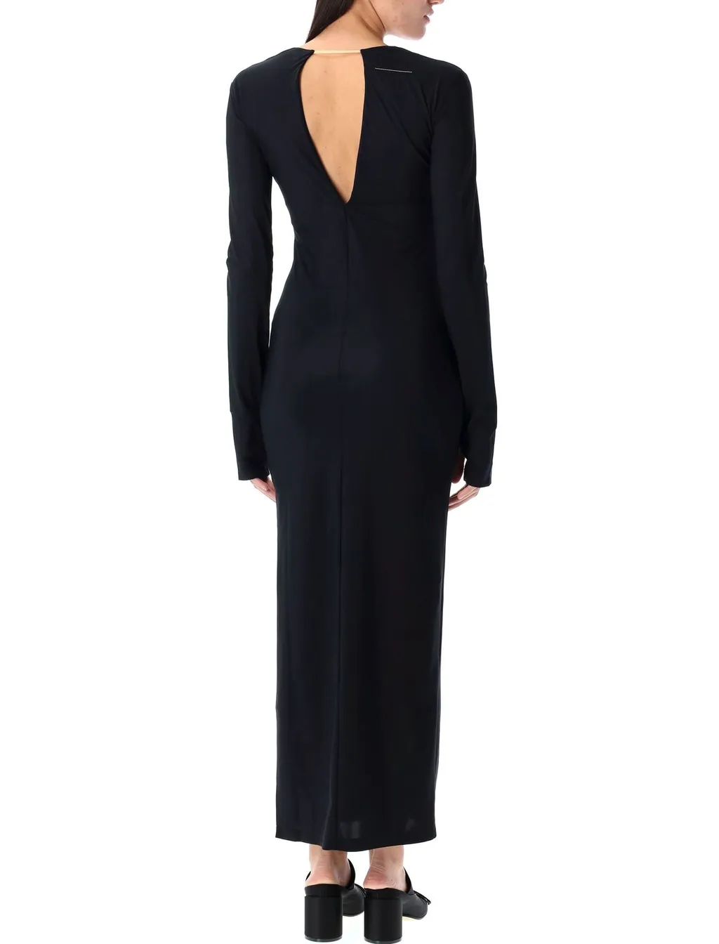 V-Neck Long-Sleeved Dress