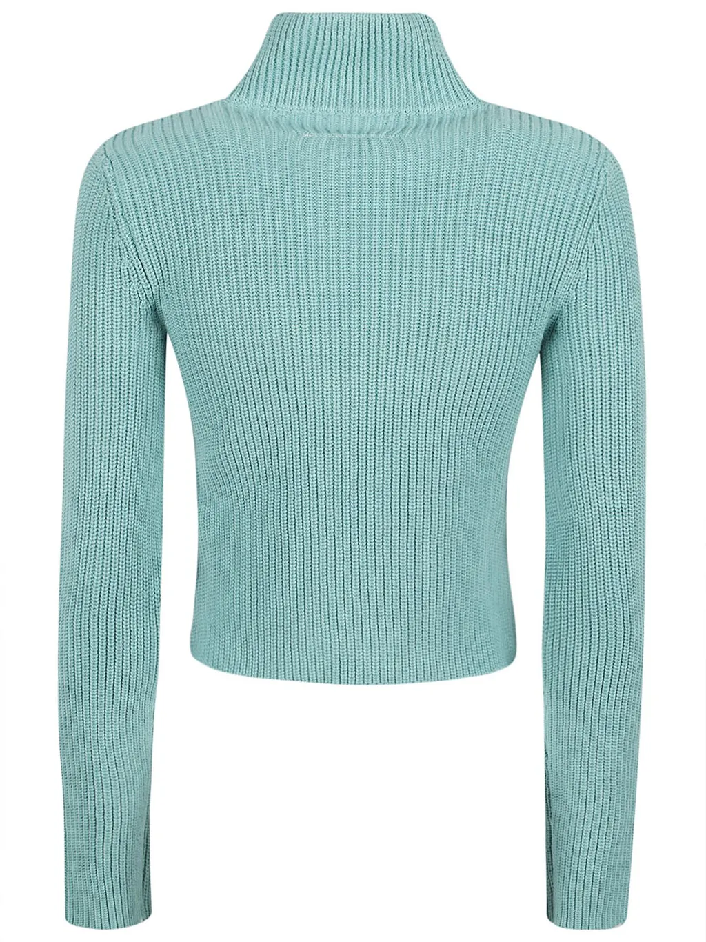 Raw-Cut Zipped Cropped Cardigan