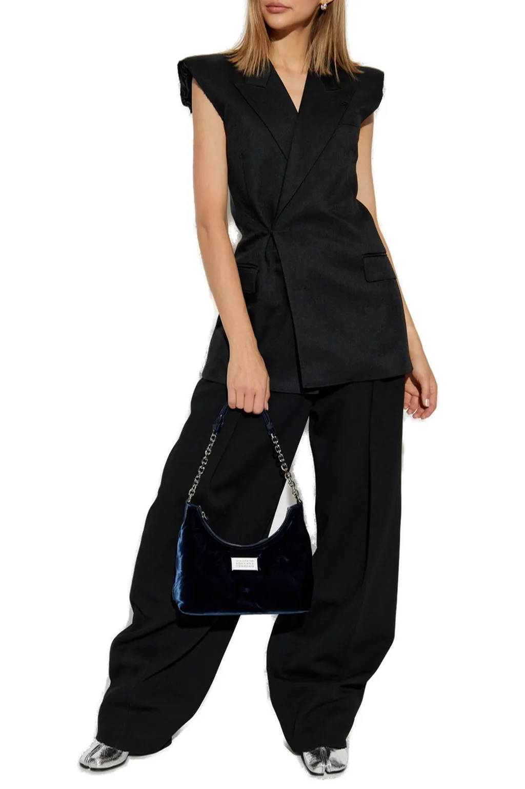 Sleeveless Raw-Cut Edge Waistcoat