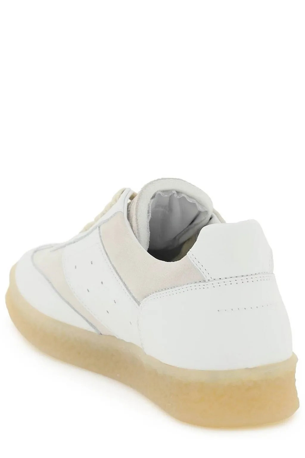 Panelled Lace-Up Sneakers
