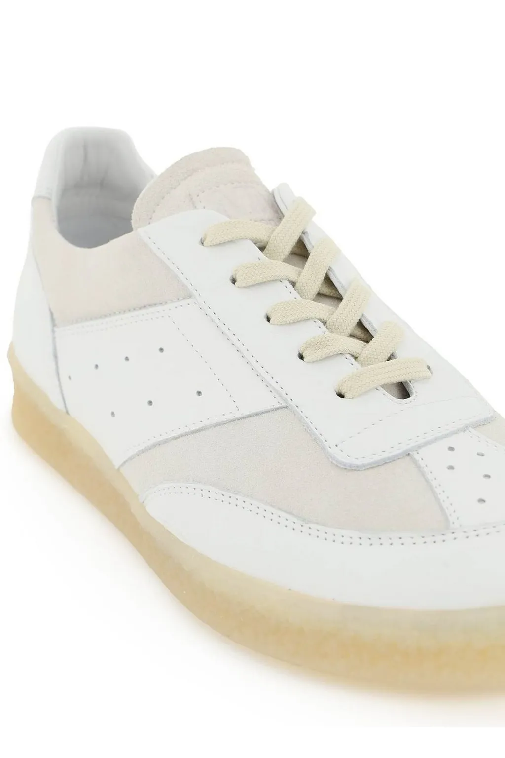 Panelled Lace-Up Sneakers