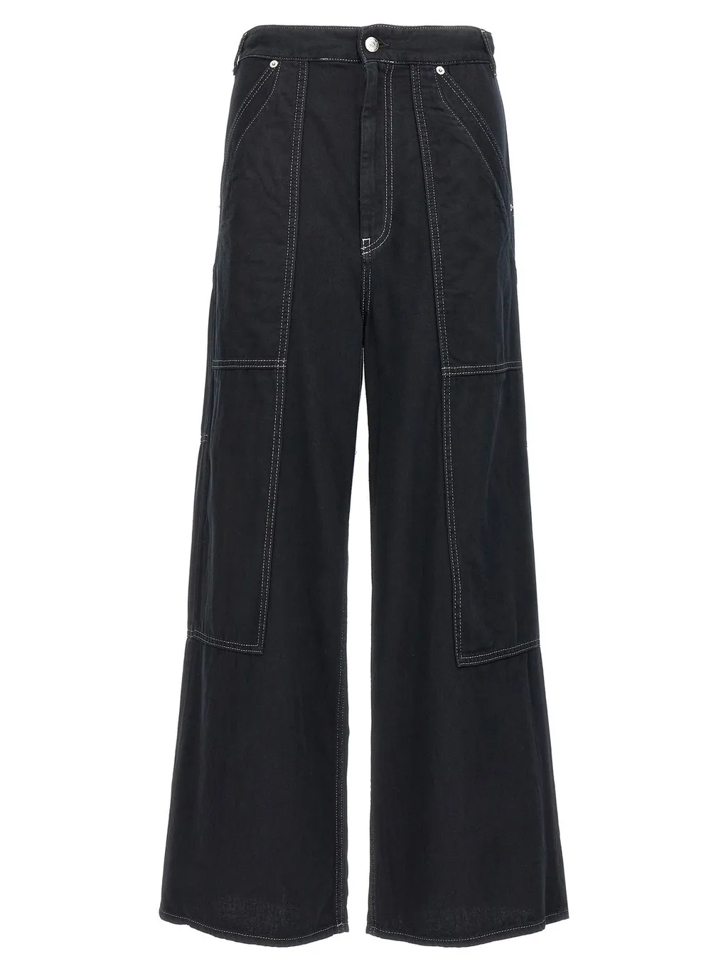 Wide Leg Panelled Jeans