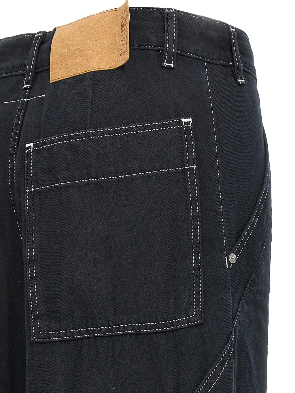 Wide Leg Panelled Jeans