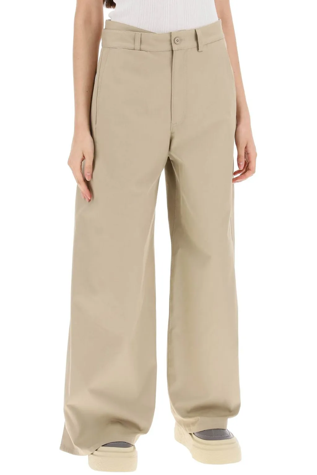 Mid-Rise Wide Leg Pants
