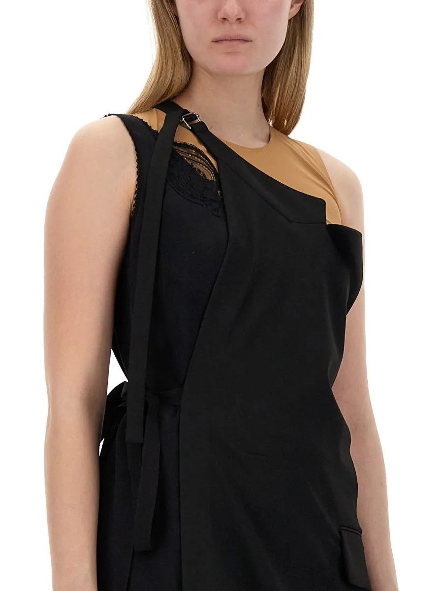 Open Back Asymmetric Neck Top