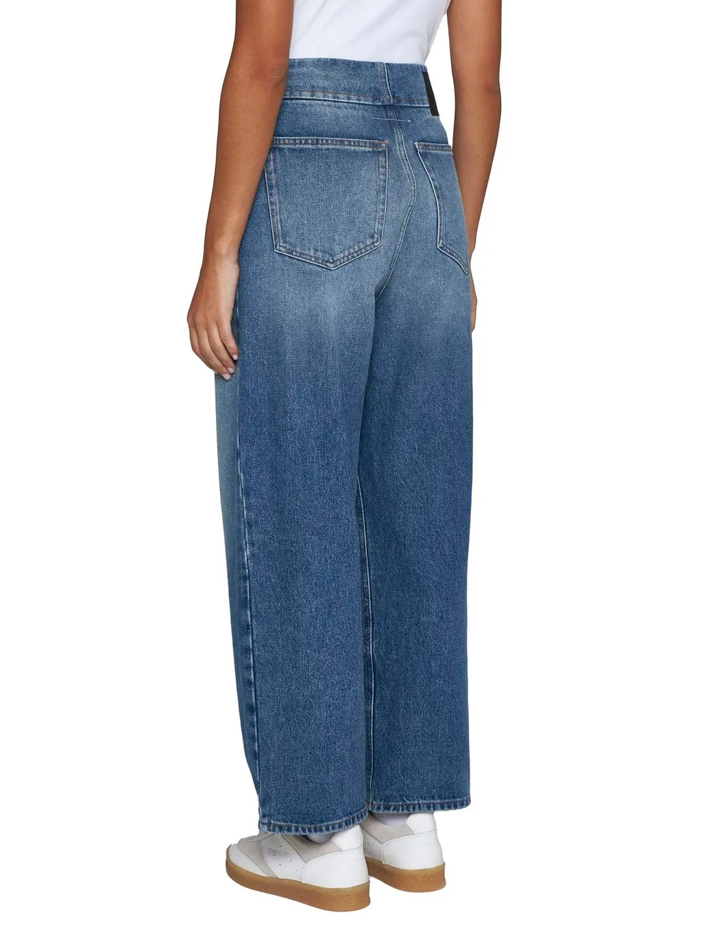 Logo Patch Wide-Leg Jeans